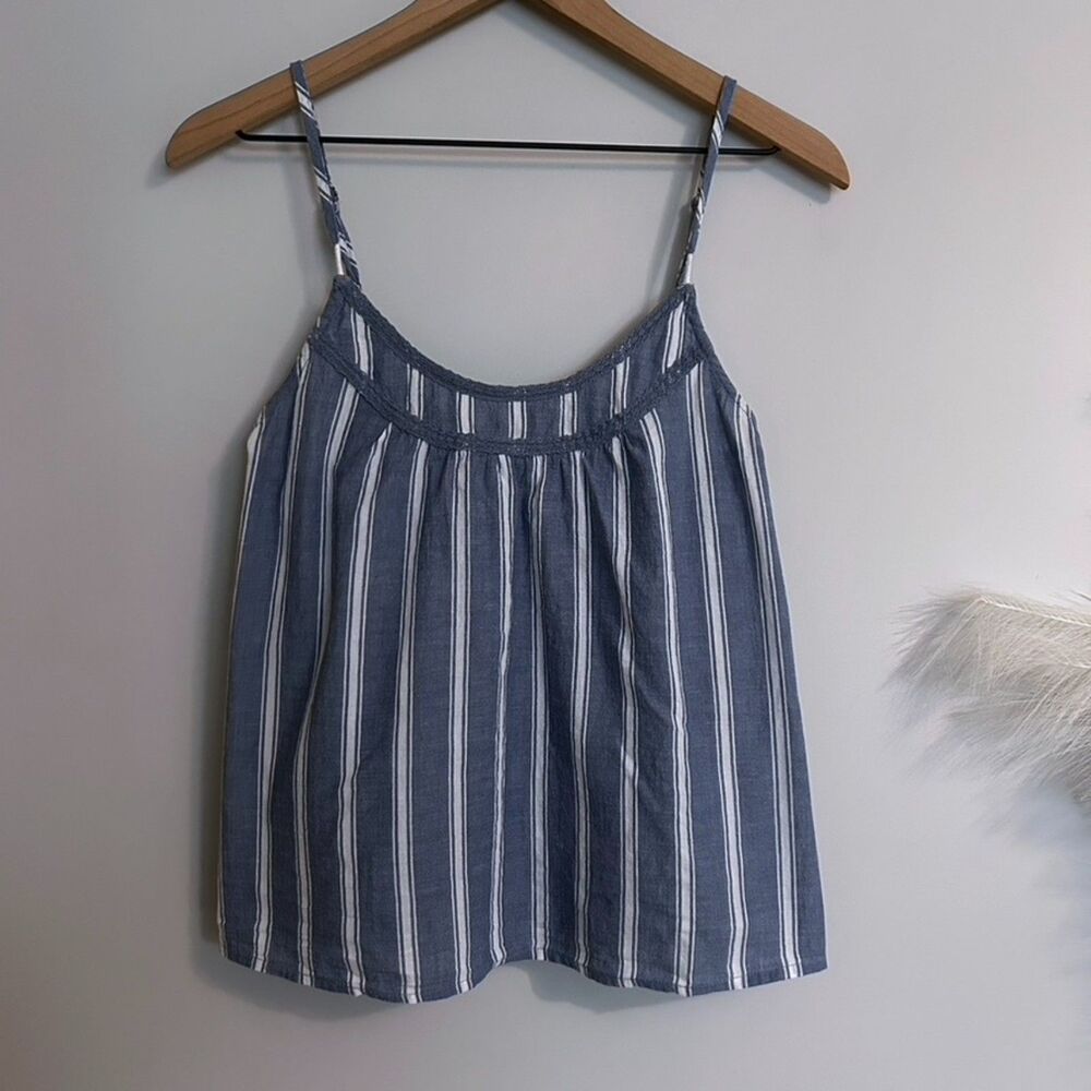 Abercrombie and Fitch Coastal Blue Striped Camisole Blouse